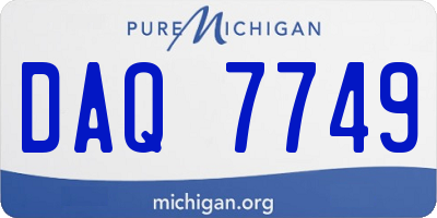 MI license plate DAQ7749