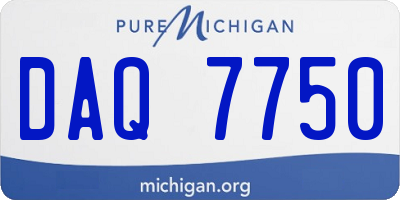 MI license plate DAQ7750