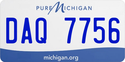 MI license plate DAQ7756
