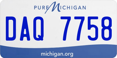 MI license plate DAQ7758