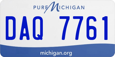 MI license plate DAQ7761