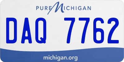 MI license plate DAQ7762
