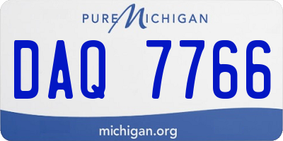 MI license plate DAQ7766