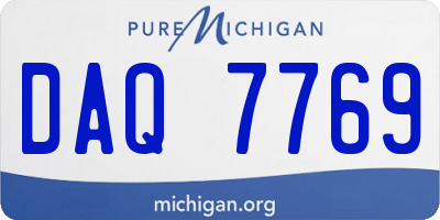 MI license plate DAQ7769
