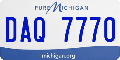 MI license plate DAQ7770