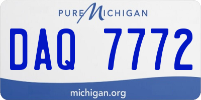 MI license plate DAQ7772