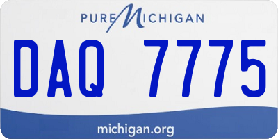 MI license plate DAQ7775