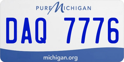 MI license plate DAQ7776