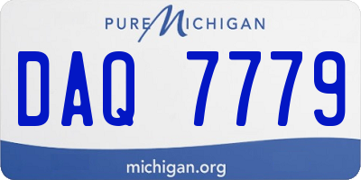 MI license plate DAQ7779