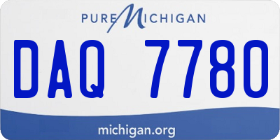 MI license plate DAQ7780