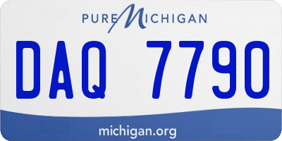 MI license plate DAQ7790