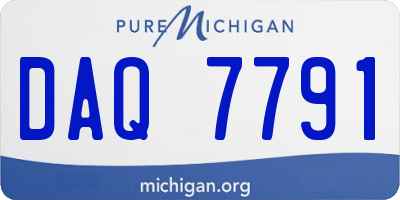 MI license plate DAQ7791