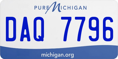 MI license plate DAQ7796