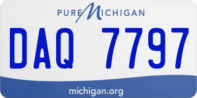 MI license plate DAQ7797