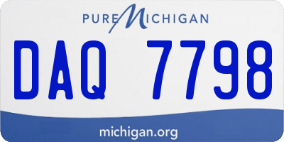 MI license plate DAQ7798