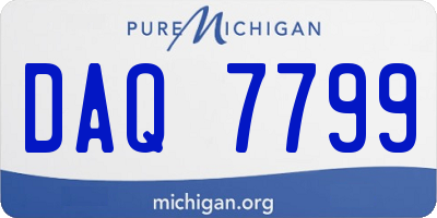 MI license plate DAQ7799