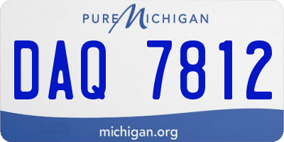 MI license plate DAQ7812