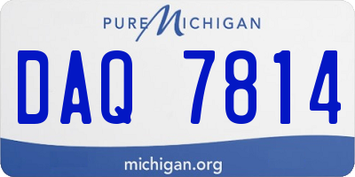 MI license plate DAQ7814