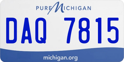 MI license plate DAQ7815