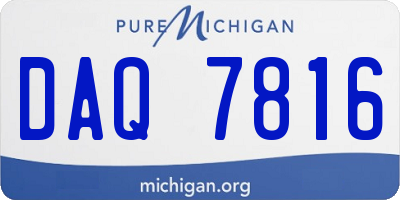 MI license plate DAQ7816