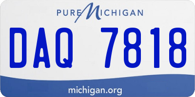 MI license plate DAQ7818