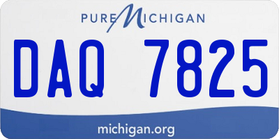 MI license plate DAQ7825