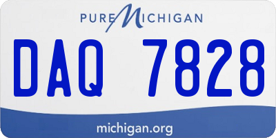 MI license plate DAQ7828