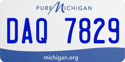 MI license plate DAQ7829
