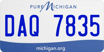 MI license plate DAQ7835
