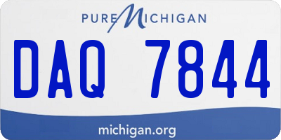 MI license plate DAQ7844