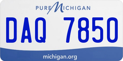 MI license plate DAQ7850