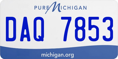 MI license plate DAQ7853