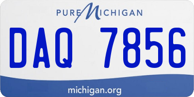MI license plate DAQ7856