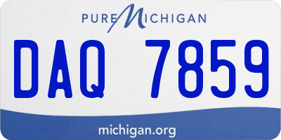 MI license plate DAQ7859