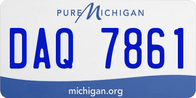 MI license plate DAQ7861
