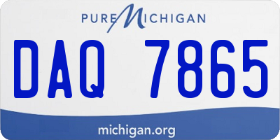 MI license plate DAQ7865
