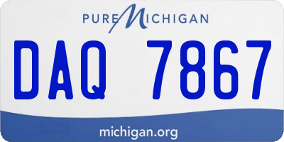 MI license plate DAQ7867