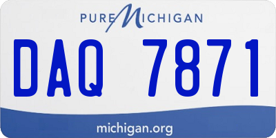 MI license plate DAQ7871