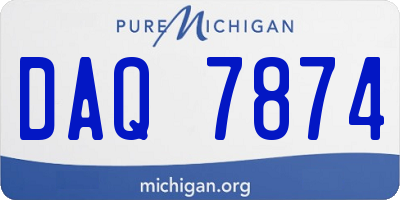 MI license plate DAQ7874