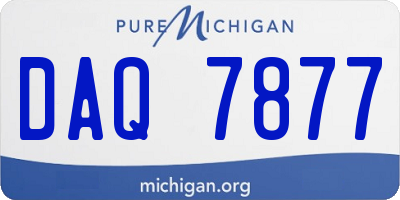MI license plate DAQ7877