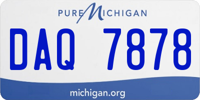 MI license plate DAQ7878