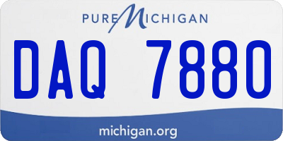 MI license plate DAQ7880