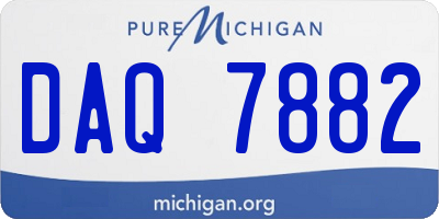 MI license plate DAQ7882