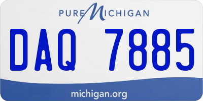 MI license plate DAQ7885