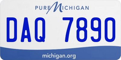 MI license plate DAQ7890