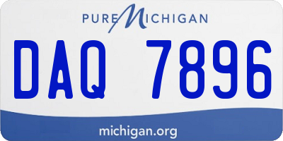 MI license plate DAQ7896