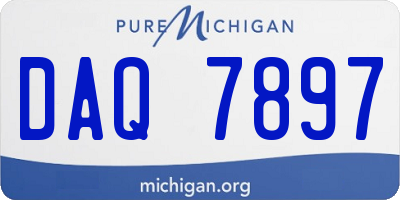 MI license plate DAQ7897