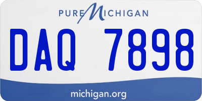 MI license plate DAQ7898