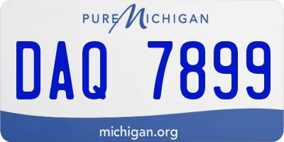 MI license plate DAQ7899