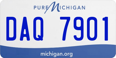MI license plate DAQ7901